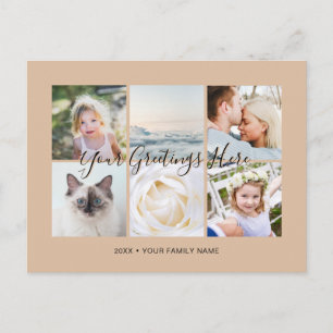 Personalised 6 photos Universal Greetings Postcard