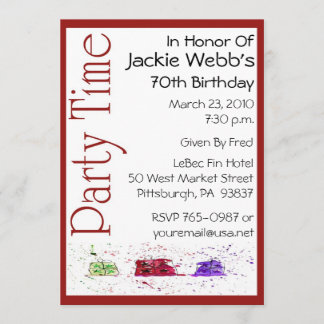 Personalised 70th Birthday Party Invitation