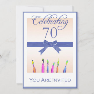 Personalised 70th Birthday Party Invitations