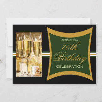 Personalised 70th Birthday Party Invitations