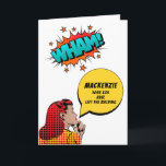 Personalised 70th Birthday Vintage Comic Funny Card<br><div class="desc">Say happy birthday and have some fun with this vintage retro style halftone style comic book birthday card with that "over the hill" vibe. Easily customised using the template provided.</div>