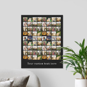 Personalised 72 Photo Collage Canvas Print