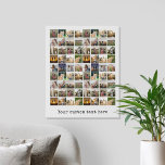 Personalised 72 Photo Collage Faux Canvas Print<br><div class="desc">Create Your Own Personalised 72 Photo Collage Faux Canvas Print</div>