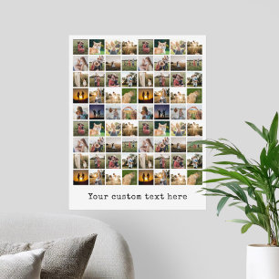 Personalised 72 Photo Collage Poster