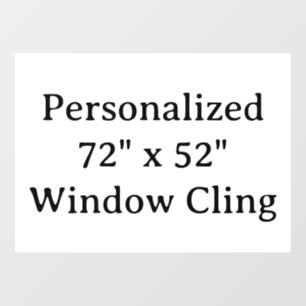 Personalised 72" x 52" Window Cling