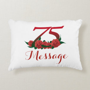 Personalised 75th birthday Accent Pillow 16" x 12"