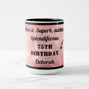 Personalised 75th Birthday Mug