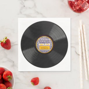 Personalised 78 Vinyl Record Design Paper Napkins