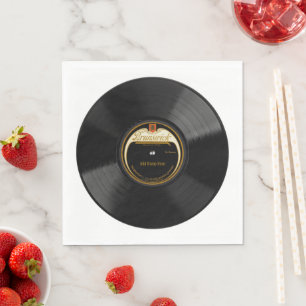 Personalised 78 Vinyl Record Design Paper Napkins