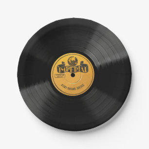 Personalised 78 Vinyl Record Design Paper Plates