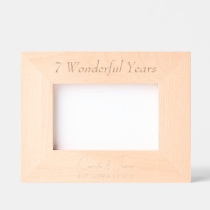 Personalised 7 Year Anniversary Gift, Custom, Uniq Etched Frames