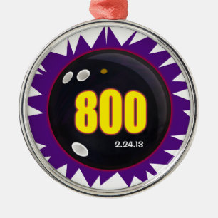 Personalised 800 Series in Bowling, Metal Tree Decoration