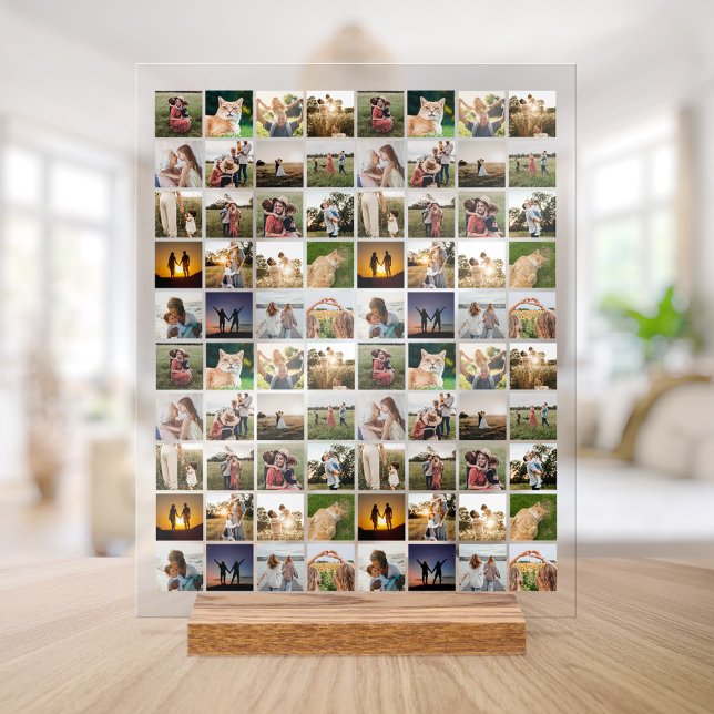 Personalised 80 Photo Collage Acrylic Sign (Creator Uploaded)