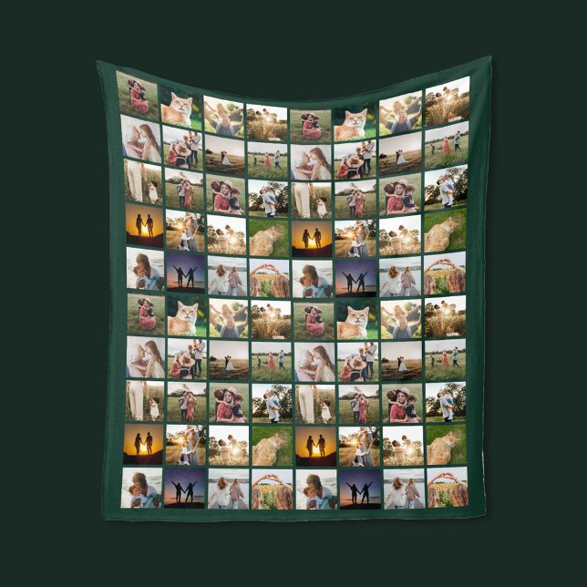 Personalised 80 Photo Collage Fleece Blanket (Creator Uploaded)