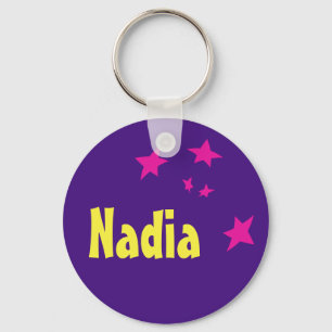 Personalised 80s 90s Style Stars Cool Design Key Ring