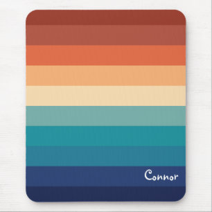 Personalised 80s Colourful Gradient Striped Patter Mouse Mat