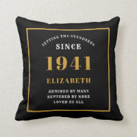 Personalised 80th Birthday 1941 Elegant Chic Black