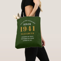 Personalised 80th Birthday 1941 Elegant Chic Green