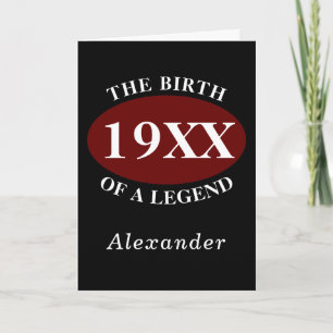 Personalised 80th Birthday Birth Of A Legend Retro Card