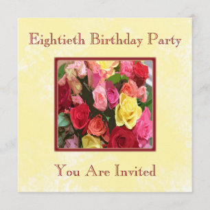 Personalised 80th Birthday Party Invitations