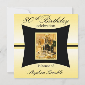 Personalised 80th Birthday Party Invitations
