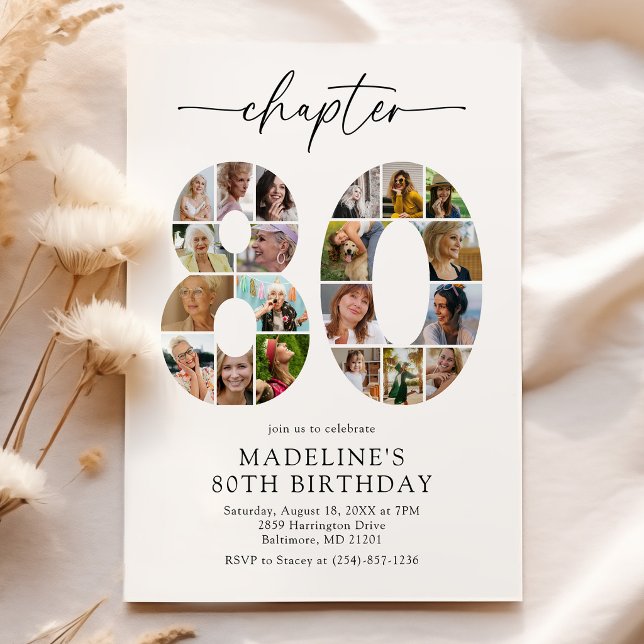 Personalised 80th Chapter Birthday Invitation (Creator Uploaded)