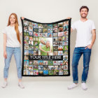 Personalised 81 Photo Collage Custom Colour Fleece