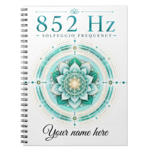 Personalised 852 Hz Solfeggio Frequency Notebook