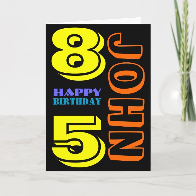 Personalised 85th Birthday Greeting Card (Front)