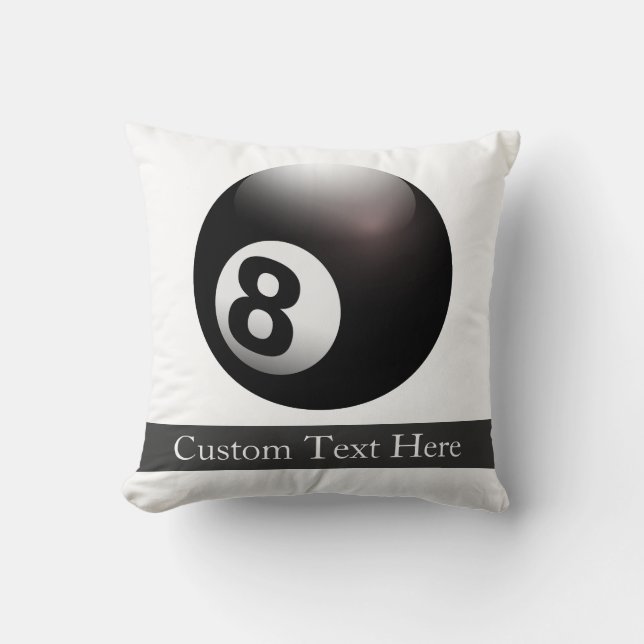 Personalised 8 Ball Billiards Cushion (Front)
