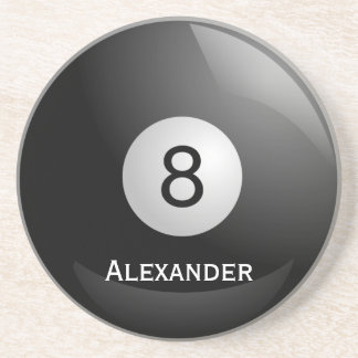 Personalised 8 ball, Billiards Pool Drink Coaster