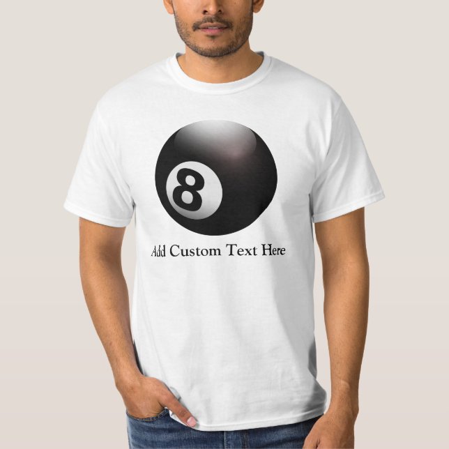 Personalised 8 Ball Billiards T-Shirt (Front)