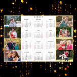 Personalised 8 Family Photo Collage 2025 Calendar Poster<br><div class="desc">Create your own custom, personalised, beautiful elegant script typography, black and white and faux gold 2025 full year 8 photo collage yearly calendar home room office decor, wall calendar poster. To customise, simply add six of your favourite family / kids / baby / pets / couple / wedding photos. While...</div>