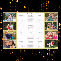 Personalised 8 Family Photo Collage 2025 Calendar