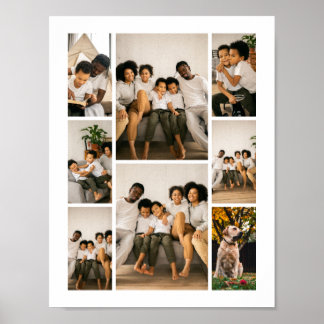 Personalised 8 Photo Collage Poster