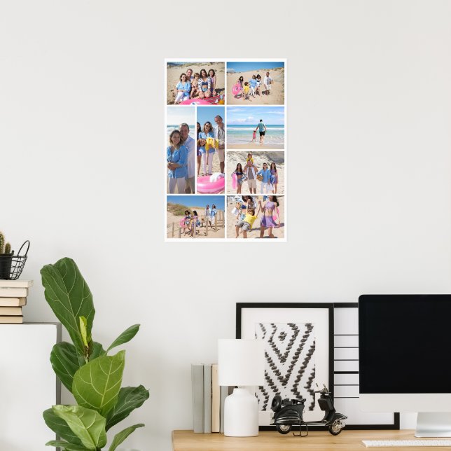 Personalised 8 photo collage poster (Home Office)