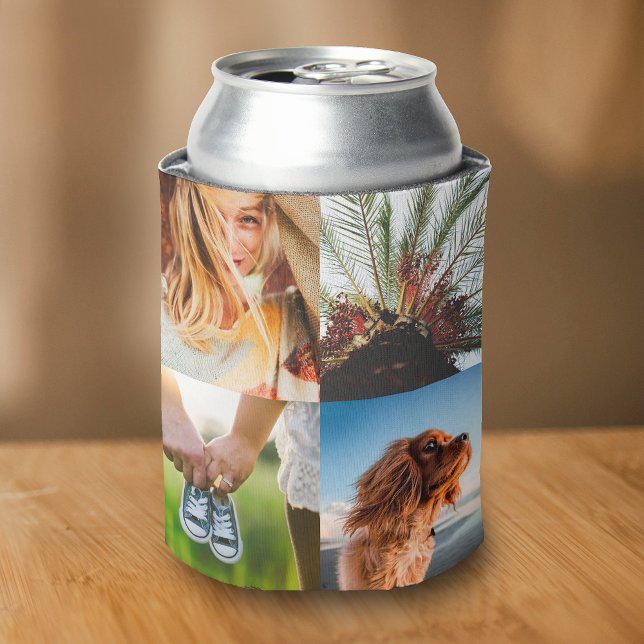 Personalised  8 Photo Template Double Sided Can Cooler (Creator Uploaded)