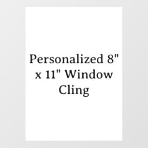 Personalised 8" x 11" Window Cling