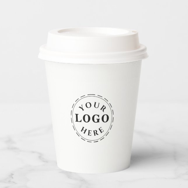 Personalised 8oz Paper Cup with Lid for Events (Front)