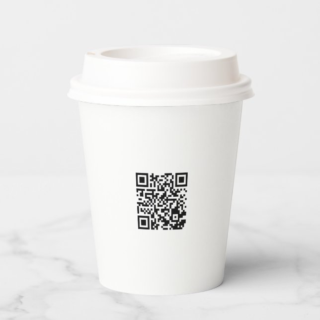 Personalised 8oz Paper Cup with Lid for Events (Back)