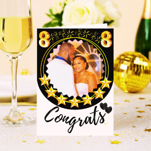 Personalised 8th Anniversary Card for Couple Photo
