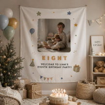 Personalised 8th Birthday Tapestry with Photo