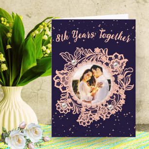 Personalised 8th Wedding Anniversary Photo Card