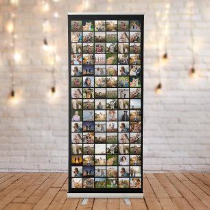 Personalised 90 Photo Collage Retractable Banner