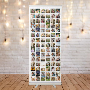 Personalised 90 Photo Collage Retractable Banner