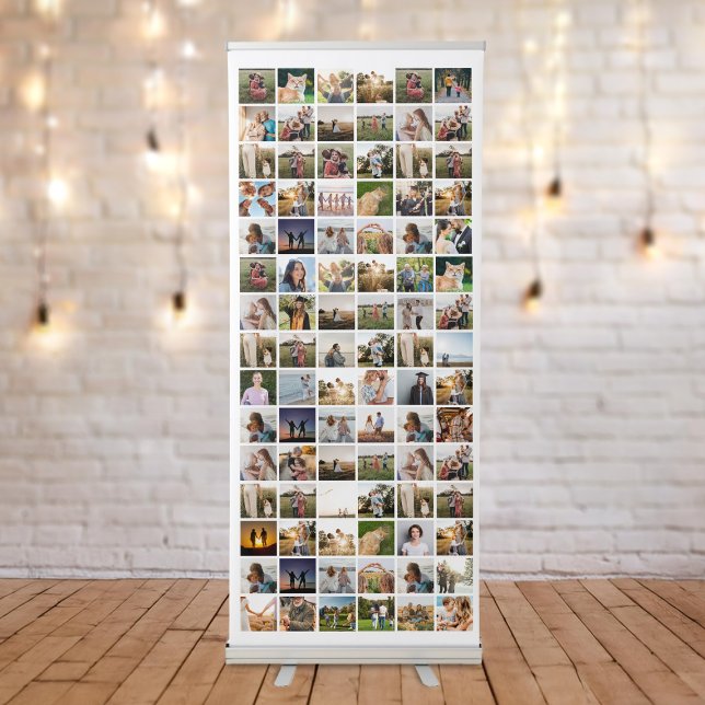 Personalised 90 Photo Collage Retractable Banner (Creator Uploaded)