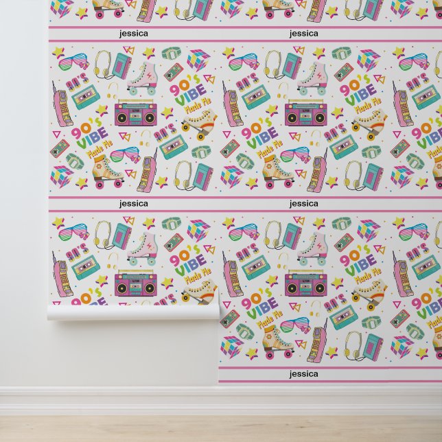 Personalised 90's Hip Hop Vibes Retro Made Me  Wallpaper (Application)