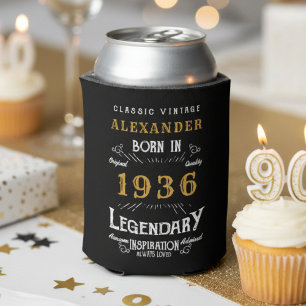 Personalised 90th Birthday Add Name Year Legendary Can Cooler
