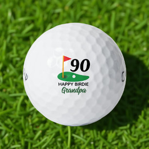 Personalised 90th Birthday Gift for Golfer Golf Balls