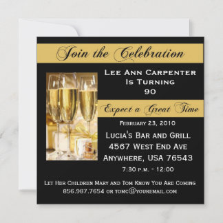 Personalised 90th Birthday Party Invitation